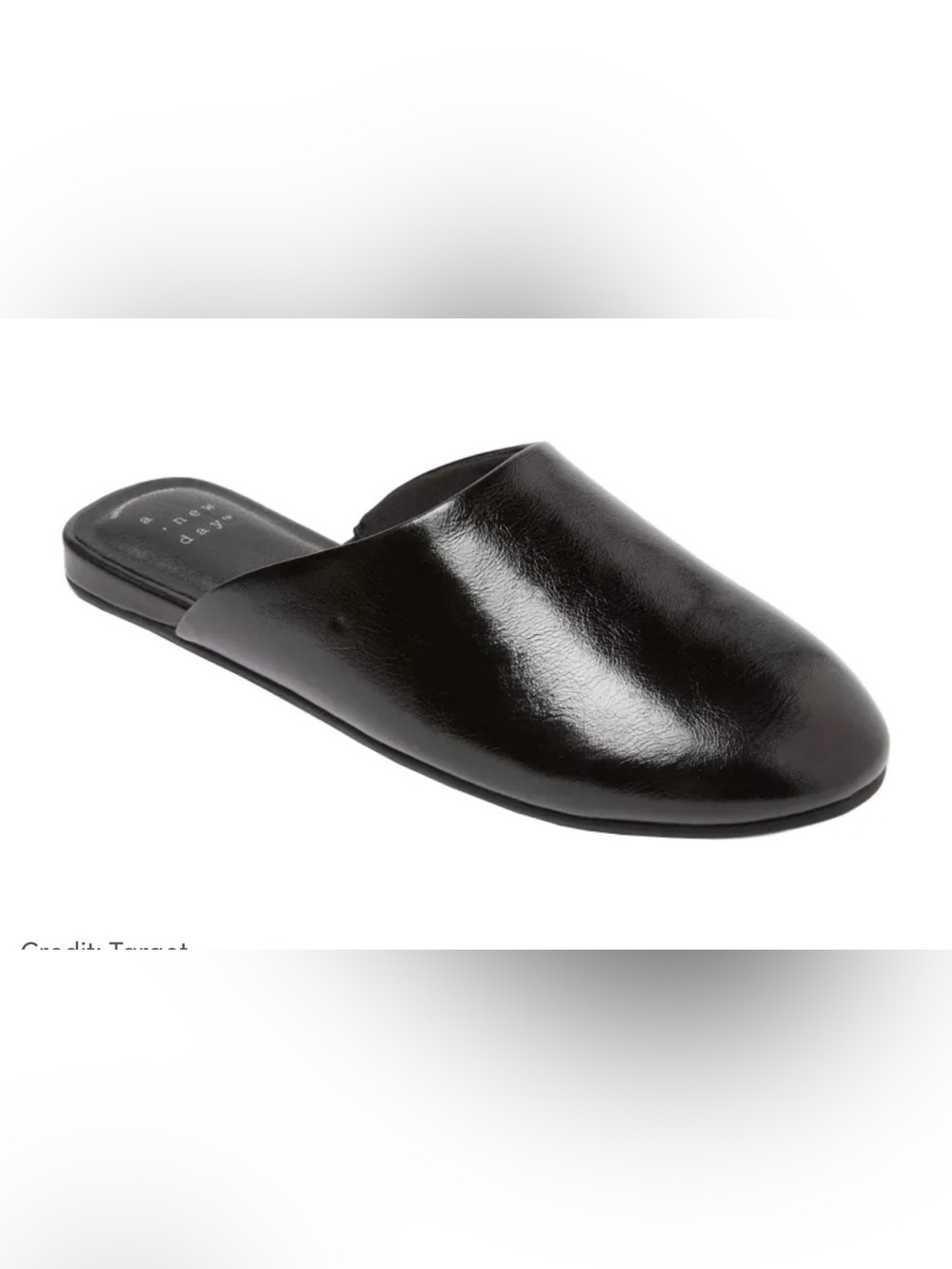 Chic Black Leather Slip-On Mule
